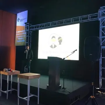 Exponiendo en atril
